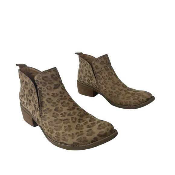 Matisse Size 8.5 Wilder Leopard Print Nubuck Leather Bootie - Picture 1 of 8